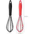 Miniatyrbild 2 av 5: 2-pack silikonäggvispar, non-stick handäggvispar, multifunktionell handmixer för matlagning och bakning