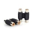 Miniatyrbillede 1 af 5: Dual RCA hun til hun splice-stikadapter forlængeradapter