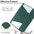 Miniatyrbillede 5 af 5: Til Samsung Galaxy Tab A9+ 360 Graders Rotation Gennemsigtigt Smart Læder Etui med Tastatur S20241230512 Dark Green