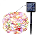 Miniatyrbilde 1 av 5: Solcelled Feelysslysr, Utendørs Vanntette, 105ft 300 LED, 8 Mønstrede Kobbertråder for Trehage Juler Terrassefestdekorasjoner (Flerfarget)