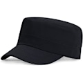 Miniatyrbillede 1 af 5: Unisex Klassisk Army Cap Flat Top Plain Hat, Justerbar Fashionable Military Sport Caps, Cadet Cap, Åndbar Udendørs Hatte