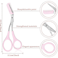 Miniatyrbilde 2 av 5: Øyenbrynstrimmer Saks med Kam Øyenbrynsformingssaks Sklisikkert Fingergrep Hårfjerningspleietilbehør For Menn Kvinner (svart, Rosa, Blå)-C pink white