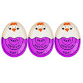 Miniatyrbilde 1 av 5: Egg Timer for Koking Egg - Myk, Hardkokt, Fargeendring, Sikker (Lilla - 3 Pakker)