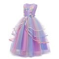 Miniatyrbilde 5 av 5: Prinsesse Jentekjole Festkjole Regnbue Blonde Ballkjole Spesiell Anledning Ball Purple 140