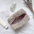 Miniatyrbild 3 av 5: Blommig Puffy Quiltad Makeup Bag Stor Resväska Kosmetisk Väska Rosa Rosa Kb
