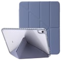 Miniatyrbild 1 av 5: Origami Tri-Fold Stativtablettfodral för iPad 10.9 (2022), PU-läder + Transparent Akryl Case Purple iPad 10.9 (2022)