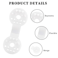 Miniatyrbilde 4 av 4: 100 stk Skygge Nett Festespenner Hage Solskygge Nett Plastklemmer For Utendørs Camping Reise White 100PCS