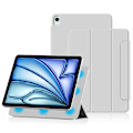 Miniatyrbild 2 av 5: Stativfodral för iPad Air 13 (2024) (M2) - Stötsäkert Magnetiskt PU-Läder Flip-Fodral - Grå Multicolor Grey