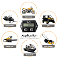 Miniatyrbillede 6 af 9: Motorcykel 2/4-takts Motor Tachotimer Timer Meter LCD Skærm Vandafvisende Bil Motor Båd Motorcykel Digital Tacho