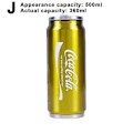 Miniatyrbild 1 av 5: 350 ml/500 ml Coca Cola Mugg, Varm- och Kallisolering, 304 Rostfritt Stål Termos, Stor Coca Cola Vattenflaska, Anpassad Bilresa Actual Capacity 360Ml Gold