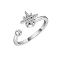 Miniatyrbillede 2 af 2: Måne Stjerne Angst Ring Finger Spinner Fidget Ringe Spinner Spiral Fidget Ringe Roterer Frit Anti Stress Legetøj Til Pige Kvinder C Anxiety Ring