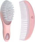 Babyborste och kamset, badborste, mjuk hårborste, rosa
