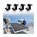 Miniatyrbillede 4 af 5: 12 Pak Solcellemodulholder Endeklemme, Endeklemme til Montering af Solpanel, Sideklemme til PV Sol