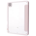 Pikkukuva 4 / 5: iPad Pro 13 (2024) -kotelo Origami-telineellä, Nahkainen Tablet-kansi Automaattisella Herätystoiminnolla / Lepotilalla - Vaaleanpunainen Multicolor Pink