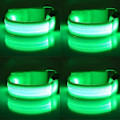 Pikkukuva 1 / 5: 4 kpl LED-valaistus Hevosen Jalkaturvavyö Hevosen Jalkaremmit Yöajon Varusteet Ulkoilun Urheiluvälineet Ratsastustarvikkeet Green 4pcs CN