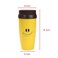 Miniatyrbillede 5 af 5: Dækselløs Twist Kop Bærbar med Rustfrit Stål Sugerør Isoleret Kaffekop smile yellow