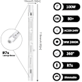 Miniatyrbilde 4 av 5: 100w 118mm R7s Dimbar Halogen Pære Varmt Hvit 2800k R7s Lineær 1500lm Spotlight Ac220-240v(5stk)