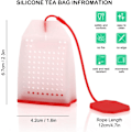 Miniatyrbillede 3 af 8: 6 stk. silikone te-infuser, teposer te-infuser til løs te genanvendelig te-filter si