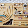 Miniatyrbilde 2 av 5: Tre Perlebrett Smykkestreng Perleorganisatorbrett For DIY-Laging Armbånd Halskjeder Håndverksutstyr Verktøy A