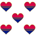 Pikkukuva 1 / 7: 5 kpl biseksuaali ylpeys sydänmuotoinen rintaneula rintaneulat lippu rintaneula rintaneulat Bisexual