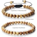 Miniatyrbillede 3 af 5: High Cliff Cypress Træperler Armbånd Kvinder Mænd Meditation Håndlavet Armbånd Black Pear Wood 6mm