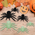 Pikkukuva 3 / 5: Simulaatiohämähäkki Realistinen Elämäntodellinen Muodonmuutoskestävä Halloween-Hämähäkki Pelottavat Kohtaukset Kummitustalo Koristeet Fluorescent Green M
