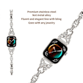 Miniatyrbillede 4 af 5: Rem til Huawei Watch Fit 3 med Rhinestone Dekoration Butterfly Design i Rustfrit Stål Multicolor Style D