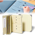 Miniatyrbilde 1 av 5: Dokumentorganisator Folio, i tilfelle jeg forsvinner, for viktige papirer, nødbinder, fødselsattester, fødselsnummerkort, pass beige