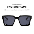 Miniatyrbillede 3 af 5: Millionær Solbriller Til VoksneVintage Firkantede Modebriller Luksus Retro Solbriller Voksen Trending Punk Gafas De Sol Lentes A010