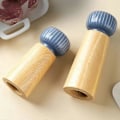 Miniatyrbillede 4 af 4: 2024 - Salt- og peberkværn lavet af træ og keramik - Peberbøsse krydderikværn med justerbar-God White 14.5cm