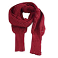 Miniatyrbilde 1 av 5: Vinterstrikket pledd med lange ermer for kvinner - Sjalwrap med ermer - Ensfarget heklet genser skjerf - Multifunksjonell poncho kappe halsvarmer Wine Red