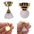 Miniatyrbild 2 av 7: Dockhus Miniatyr Taklampa LED-lampa 1:12 Miniatyr Dockhus Tillbehör LED Taklampa 1/6 1/12 Dockhus Tillbehör null - Blomma form