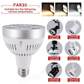 Pikkukuva 3 / 5: ZHOUBA E27 35W P30 PAR30 LED-lamppu Super kirkas valokeila koti- ja studiokäyttöön Black Case Warm Yellow Light