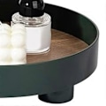 Miniatyrbillede 4 af 5: Rund Træbakke Rustik Dekorativ Bakke Efterårs Hjemmeindretning Serveringsbakke Bondegårdsbord Midterstykke Dekor Cirkelbakke