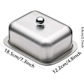 Miniatyrbillede 5 af 7: Smørboks i rustfrit stål med låg, smørboks i rustfrit stål med låg til smør, opvaskemaskine