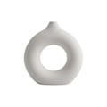 Miniatyrbild 1 av 5: Nordisk Keramisk Vas Dekor Donuts Blomkruka Rumsdekoration Vit, m