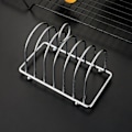 Miniatyrbilde 5 av 5: Brødhylle Udeformerbar Løkkebærehåndtak Non-stick Ball Feet Rustfritt Stål 6 Spor Toast Brødholder Bakeri
