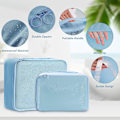 Miniatyrbillede 2 af 4: 8 stk. Rejseorganisatorposer, Bagagepakkeposer med Sko Opbevaringsposer, Mesh Makeupposer light blue