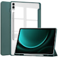 Pikkukuva 1 / 5: Kirkas suojakotelo Samsung Galaxy Tab S9 FE Plus -tabletille, kynäpaikka, kolmiosainen jalustakotelo Green