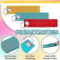 Miniatyrbilde 3 av 5: 20 stk filt nøkkelringer med rustfritt stålring for DIY dekorasjon håndverk nøkkelkjede, for å lage selv nøkkelringer blanke 13x3 cm-mix farger