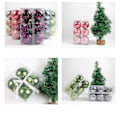 Miniatyrbilde 2 av 5: Julepyntkule Juleristpynt Juleristanheng Julegavepynt 12 stk GREY 8CM