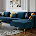 Miniatyrbilde 2 av 4: Sett med 4 møbelben, skråstilte sofaben, bordben, skapben, nattbordsben i metall, for salongbord, skap og sofaer, lastekapasitet 300 kg gold 25cm