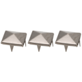 Miniatyrbillede 8 af 8: 100 stk. firkantede pyramide punknitter 4 klør metalnitter til armbånd tøj sko håndtaske sort 12mm