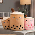 Miniatyrbilde 5 av 5: Plush Boblete Plush Boba Melkete Plushie Pute Søt Stuffet Plush Leke Gave til Barn (Brun, 35cm/13.7inch)