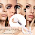 Miniatyrbilde 3 av 5: Dual-end Beauty Nose Brush U-formet sminkebørste for skulpturering og definering av nese kontur 2-i-1 presisjons nese kontur børste multifunksjonell