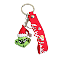 Pikkukuva 1 / 2: Joulupukki Grinch -avaimenperä lapsille, söpö Grinchmas-avaimenperä riipus Red Hat