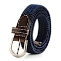 Miniatyrbillede 1 af 4: Elastisk stof flettet bælte, slidstærkt strækvævet bælte til unisex mænd/kvinder/unge blue pinch tail