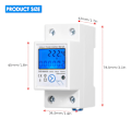 Miniatyrbilde 2 av 5: 230V Enfas Energimåler Med Reset-knapp og Bakgrunnsbelysning 230V - EU