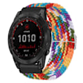 Pikkukuva 3 / 3: Joustava Nylon-kellohihna Urheiluranneke Garmin Fenix 7S / 6S / 5S:lle, 20 mm PC-liittimellä Rainbow