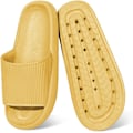 Miniatyrbillede 2 af 7: Cloud Sliders til kvinder og mænd, skridsikre badeværelses slippers til kvinder om sommeren, bløde flip flop pude sliders, platform pool sliders brusebadssko til indendørs Yellow 5.5 to 6.5 UK